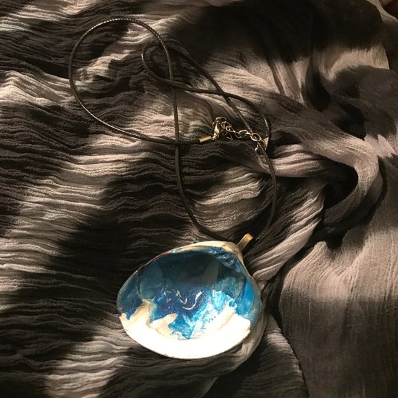 Seashell Boho rare Unique Vintage Rare One of a Kind Handmade Necklace - Picture 3 of 16